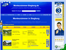 Tablet Screenshot of monteurzimmer-siegburg.de